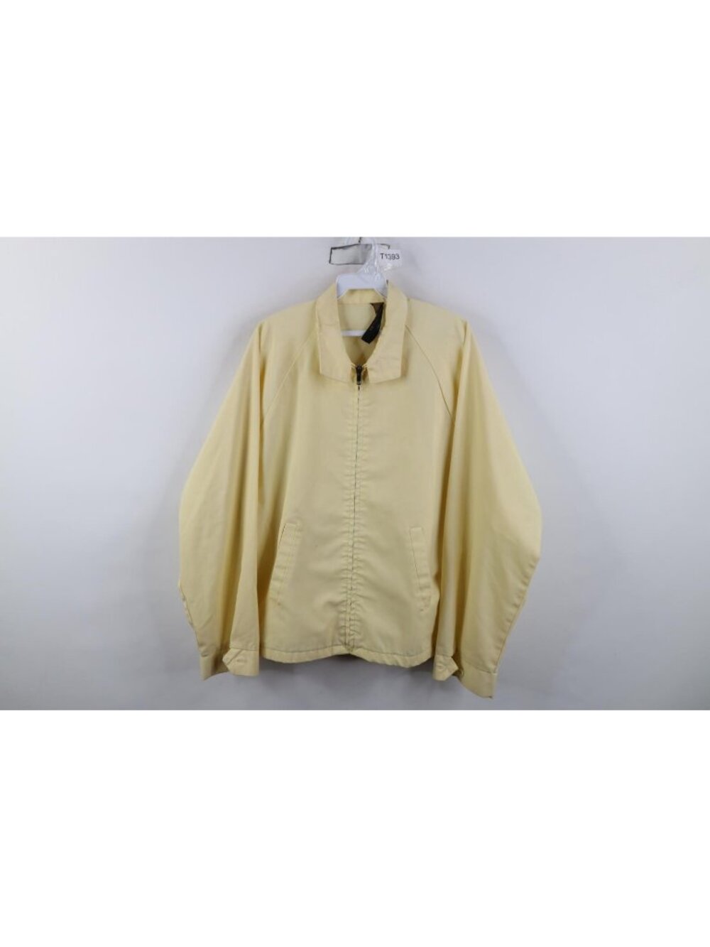 Vintage 60s 70s Cafe Racer Bomber Jacket Mens Size L Yellow Full Zip USA Made
